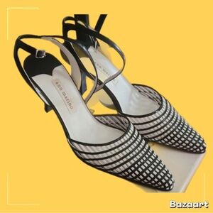 Ann Marino Black and White Checkered Heels